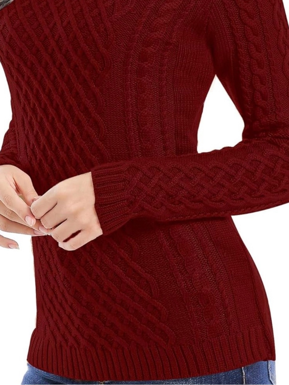 Brand new w/ tags. Cable Knit Crewneck Sweater - Red